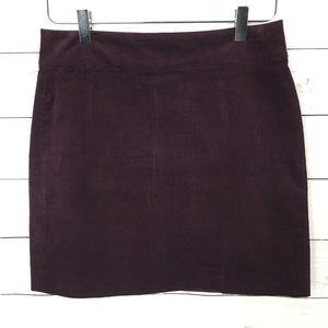Banana Republic Burgundy Corduroy Skirt 2P
